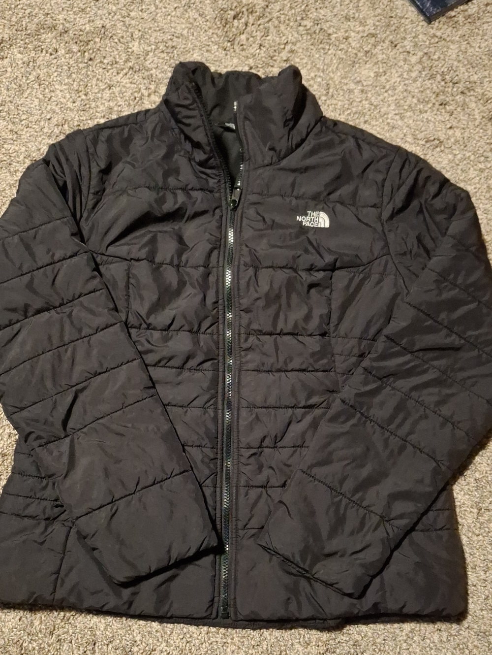 The North Face Black Quilted Puffer Jacket Size L